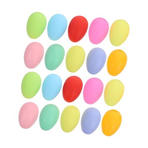 JOINPAYA 50 Stück nachgeahmte Eier handgefertigte Eiermodelle bemalbare ostereier Eier hängende Anhänger DIY-Kits easter eggs easter presents Ostern Requisiten Osterzubehör Plastik Colorful von JOINPAYA