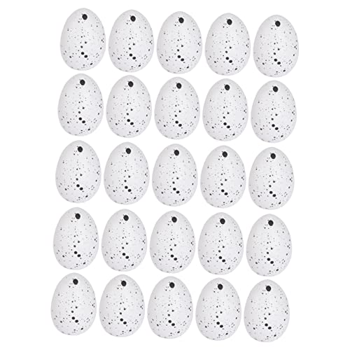 JOINPAYA 50Pcs Ostereier easter eggs easter toys dekoracje wielkanocne easter decorations Spielzeugeier künstliche Vogeleier Mini-Eier Osterei ostern kleines ei Kunststoff Weiß von JOINPAYA