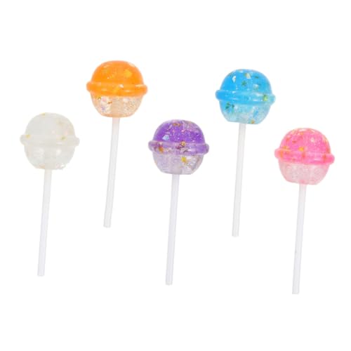 JOINPAYA 5pcs Fake Lollipop Charms Mini Candy Flatback Anhänger Schlüsselanhänger Kette Ohrring Schlüssel Telefon Armbänder Halskette Schmuck DIY Herstellung Handwerk von JOINPAYA