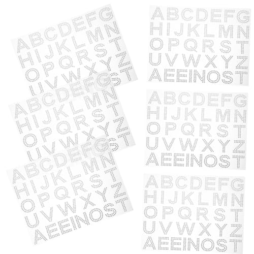 JOINPAYA 6 Blatt Acryl-Buchstaben-Strassaufkleber hochzeitsdeko hochzeitsdeco Buchstaben Sticker Letter Stickers Glitzer-Buchstaben-Aufkleber Scrapbook-Buchstaben-Aufkleber Silver von JOINPAYA