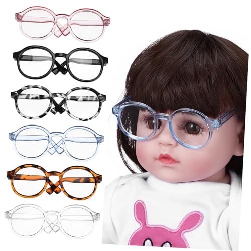 JOINPAYA 6 STK Puppenbrille Aus Baumwolle Puppe Enthalten Sonnenbrille Puppen-anziehspielzeug Mini-Brille Für Puppen Babypuppenkleidung Puppengläser Zum Basteln Miniaturgläser Plastik von JOINPAYA