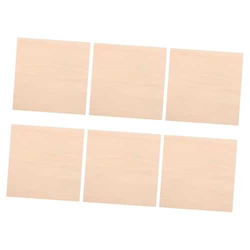 JOINPAYA 6 Stück Blätter Planke Holzplatte Holzbretter Hölzern Beige von JOINPAYA