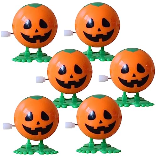 JOINPAYA 6St Halloween- halloween halloween toys Halloween-Ausstecher Uhrwerk wandelnder Kürbis Cartoon-Uhrwerkspielzeug Uhrwerk- für Kinderpartys Plastik Orange von JOINPAYA