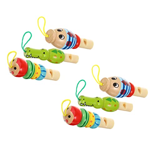 JOINPAYA 6St Tier kleine Pfeife animal toys tier Musikalisches für Tierische Holzflöte Tierische Ornamente Musikalisches Babyspielzeug pfeife hölzern von JOINPAYA