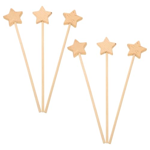 JOINPAYA 6St Zauberstab Fairy Wand Fantasie stickbilder stickern Party Decoration Sternenfee Zauberstäbe Leuchtstäbe aus Schaumstoff Leuchtstab Miniatur Feenzimmer DIY Malstab Holz von JOINPAYA