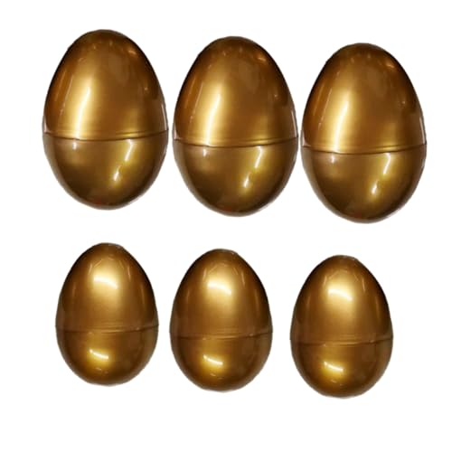 JOINPAYA 6St leere Eierschalen befüllbare goldene Eier Ei Partyartikel osterpreis eier kinder ostereier fillable easter eggs spielzeuge Eierspielzeug für Kinder Plastikeier neu p von JOINPAYA