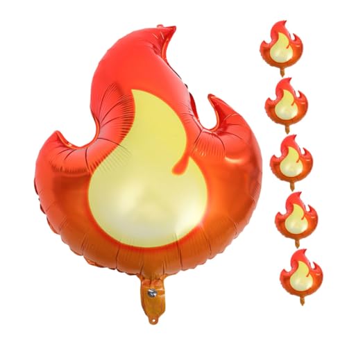 JOINPAYA Große Flammenballons Aus Aluminiumfolie Feuerwehr Themen Ballon Für Jungen Geburtstag Feuerförmige Partyballons Ideale Feuer Dekorationen Für Kindergeburtstagsfeiern von JOINPAYA