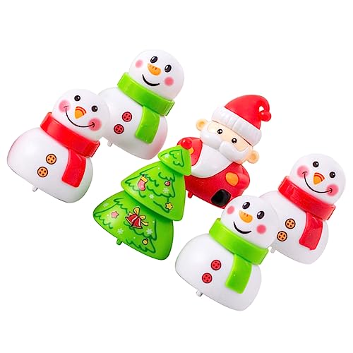 JOINPAYA 6st Weihnachtszugwagen Weihnachtsschmuck Weihnachtsspielzeug Bevorzugt Weihnachtslastwagen Desktop-spielzeug Weihnachtsmann Spielzeug Weihnachtsstrumpf Weihnachtsgeschenk Abs von JOINPAYA