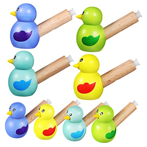 JOINPAYA 8 Stk Pfeife Musikinstrumente Für Kinder Spielzeug Für Kleinkinder Kinderspielzeug Musikspielzeug Für Babys Pfeift Für Kinder Neuheit Wassergrasmücke Vogel Figur Hölzern von JOINPAYA