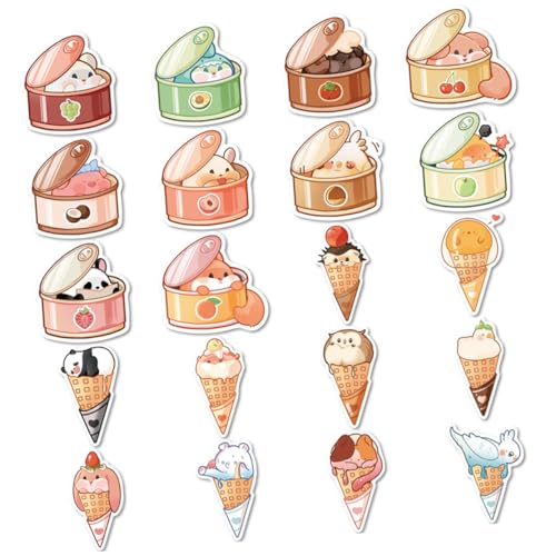 JOINPAYA Vintage Scrapbooking Aufkleber Pack 80 Stücke Cartoon Dessert Aufkleber für Wohnkultur von JOINPAYA