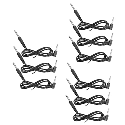 JOINPAYA 9 Stk Gitarrenkabel e bass woofer gitarrenzubehör Meterkabel guitar cable Kabel für Lautsprecher anschließen E-Bass Gitarren-Audiokabel gitarre kabel versorgung PVC-Leder Black von JOINPAYA