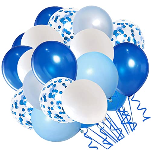 JOINPAYA Blaue Konfetti Luftballons Ballons Für Jubiläumsfeiern Verlobungsfeiern Und Brautduschendekorationen Glänzende Und Bunte Partydeko Für Hochzeiten von JOINPAYA