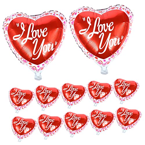 JOINPAYA Luftballon Folienballons Herzballons Für Hochzeiten Und Valentinstag Romantische Partydekoration Festivalballons Herzform Iloveyou Motive Herz Luftballon von JOINPAYA