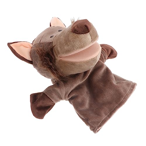 JOINPAYA Handpuppe Zeigen interaktives kinderspielzeug Tierhandpuppe Hand Puppet Kinderhandpuppe tierische Handpuppe Plüsch-Handpuppenspielzeug Wolf Handpuppe Plüschstoff Grey von JOINPAYA