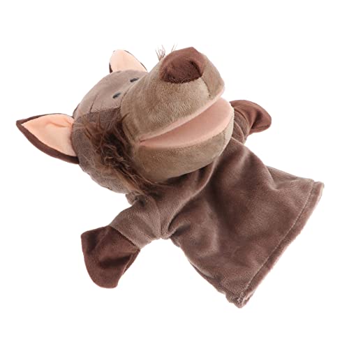 JOINPAYA Handpuppe Zeigen interaktives kinderspielzeug kindergardinen Spielpuppe Wolfe Kid Toys Geschichtenerzählendes Handpuppenspielzeug tierische Handpuppe Plüschstoff Grey von JOINPAYA