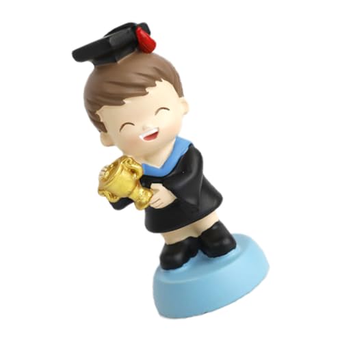 JOINPAYA Jungen Und Mädchen Ornamente Cupcake Toppers Cake Pans Graduation Figurin Dekoratives Cupcake Dekorationskit Bär Babyparty Dekorationen Para Fotokabine Props Pastellblau Harz von JOINPAYA