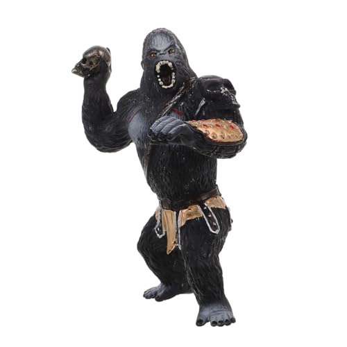 JOINPAYA Orang-utan-Ornamente Zootierspielzeug Kuchen Topper Tierwelt Tierfigur Gorilla-Spielzeug Gorilla-Figuren Wildes Spielzeug Gorilla-Requisiten Gorilla-Modell PVC Light Brown von JOINPAYA