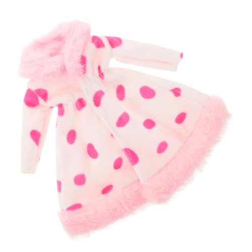 JOINPAYA Plüschmantelpuppe Puppenmantel Für Mädchen Ersatzpuppenkleidung Mini-Puppen-Outfit Dekorative Outfit-Requisiten Kleidung Für Puppen Bezauberndes Puppenkostüm Rosa Plastik von JOINPAYA