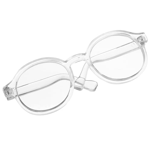 JOINPAYA Puppenbrille Mini-Sachen Leichte Brille Damen Brille Für Frauen Gruselige Puppe Gläser Dekore Brillenspielzeug Zum Anziehen Puppenzubehör Modische Brillendekore Plastik Transparent von JOINPAYA