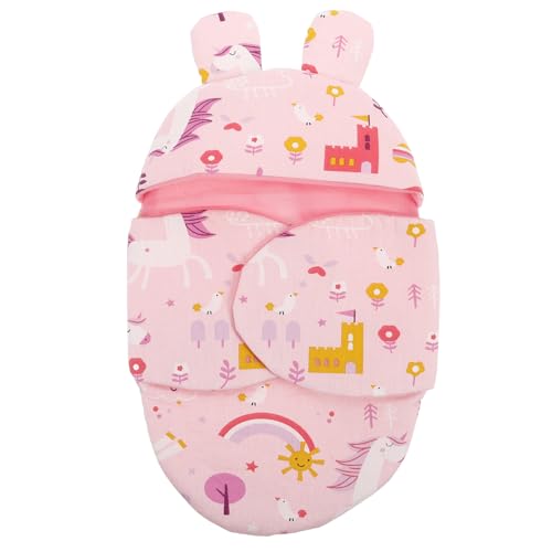 JOINPAYA Puppenschlafsack Kleidung Puppenkleidung Neugeborener Wickel Babyschlafdecke Babypuppendecke Zubehör Für Neugeborene Babydecke Puppe Stirnband Puppen-Outfit Puppenhut Stoff von JOINPAYA