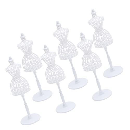 JOINPAYA Schaufensterpuppe Mini 6pcs Weiß Hohl Puppe Kleidung Rack Schaufensterpuppe für Miniatur Häuser von JOINPAYA