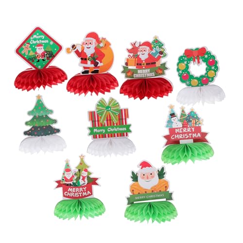 JOINPAYA Weihnachts Honigwaben Tischdeko Festliche Tischdekoration Für Weihnachtsfeiern Honeycomb Papierornamente Weihnachtsdekoration Für Partys Und Festlichkeiten von JOINPAYA