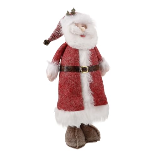 JOINPAYA Weihnachtspuppe Weihnachtsfiguren Zum Sammeln Weihnachtsfiguren Zum Basteln Weihnachtsmann Figur Weihnachtsmann-Puppe Weihnachtsfiguren Wohnkultur Pp Baumwolle Rot von JOINPAYA