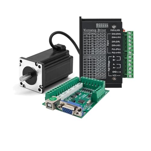 2PH 57 Open Loop Schrittmotorantriebssatz mit USB-Steuerplatine Nema23 Motorantriebssatz 1,2-3NM for CNC-Fräser-Textilmaschinen(Only Motor,1.2Nm Motor) von JOLIANE