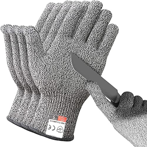 JOLIANE 1 Paar HPPE Level 5 Sicherheits-Schnittschutzhandschuhe Hochfeste Industrie-Küchen-Gartenarbeit Anti-Scratch Anti-Cut-Glasschneiden Mehrzweck - Arbeitshandschuhe(XS(16.5CM)) von JOLIANE