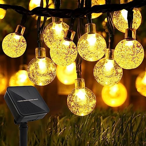 JOPHEK Lichterkette Außen Solar, 11 m 60 LED Solar Fairy Lights for Outdoor - Solarlichterkette Außen Waterproof - Solar Lichterkette Aussen IP65 8 Modes Crystal Balls von JOPHEK