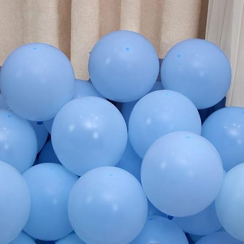 JORCEDI 100 Stück 25,4 cm beliebte Latex-Luftballons für Geburtstagsparty, Babyparty, Hochzeit, Halloween oder Weihnachtsfeier (blau) von JORCEDI