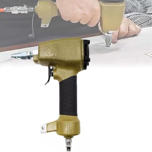 Pneumatische Leder-Stanzpistole, mit 2/3/4 mm Lochstanzformen, Polster und Luftröhre, präzise Lochstanzmaschine für Kleidung, tiefenverstellbar, für DIY-Lederhandwerk von JOSBY