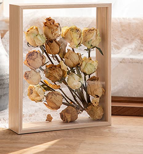 JOSON Bilderrahmen aus Holz, getrocknete Blumen, dekorativer schwimmender Bilderrahmen (20,3 x 25,4 cm) von JOSON