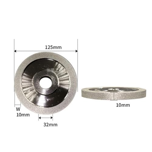 125 mm CBN-Diamant-Schleifscheibe, spezieller Spitzer, Keramik-Wolfram-Stahl-Fräser, parallele Schleifscheibe aus Legierung Für Heimwerker-Anfänger(150,175MM) von JOXLOVER