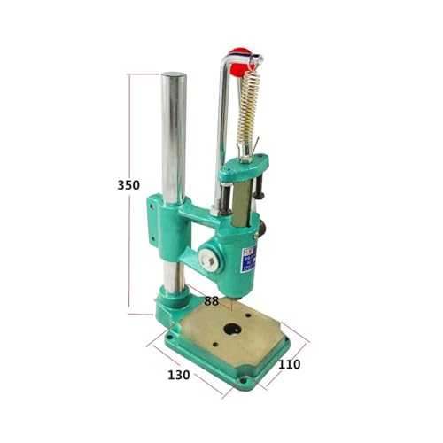 Mini-Bohrmaschine, Tischbohrmaschine, JR-16/JH-16 Handpresse Maschine Desktop Runde/Vierkant Kopf Stanzen Industrielle Manuelle Presse Hub 57mm Gusseisen Stanzen Werkzeuge für Heimwerkerarbeiten an Ho von JOXLOVER