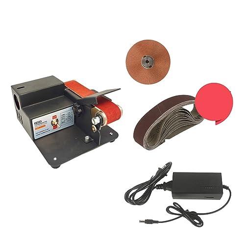 Mini Elektrische Bandschleifer DIY Polieren Schleifmaschine Messerschärfer Multifunktionale Grinder Cutter Kanten Spitzer für Schmuckwerkzeuge, Schmuckzubehör(Set 4) von JOXLOVER