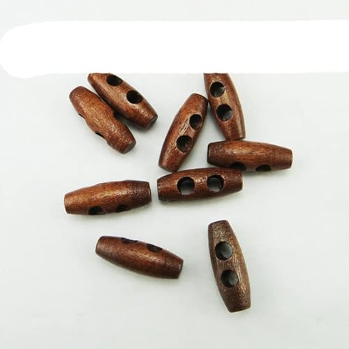 100 STÜCKE 20 MM Braun Holz Horn Toggle Kleidung Nähen Knopf Kleidung Zubehör Mantel Knöpfe WHB-085-braun von JOYDREAMDESIGN