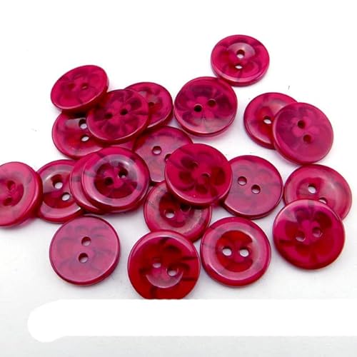 75 STÜCKE 13,5 MM Transparent Gemischte Blumen Form Gefärbte HARZ Knöpfe Mantel Stiefel Nähen Kleidung Zubehör Dekoration Fit R-135-Rotwein von JOYDREAMDESIGN