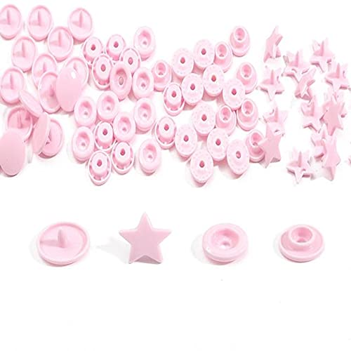 Bunte Knöpfe Sternherz Harzknöpfe Verschluss Druckknöpfe für Babykleidung Nähen von Kleidungsstücken Zubehör-Rosa, 10er Set von JOYDREAMDESIGN