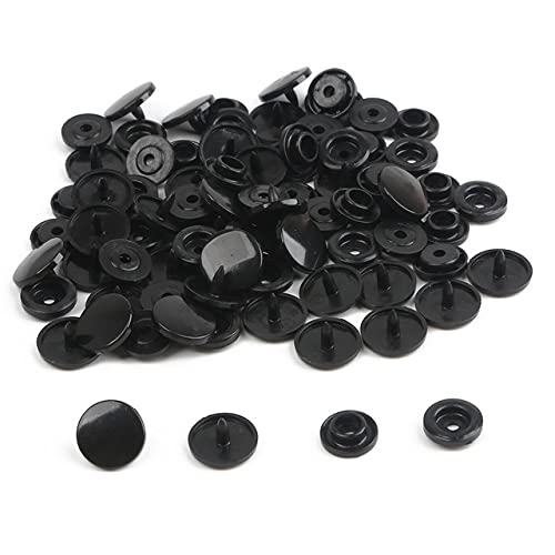 Niedrigster Preis 50 Sets Baby Harz Druckknöpfe T5 12mm Druckknöpfe Bekleidungszubehör Druckknöpfe-Schwarz von JOYDREAMDESIGN