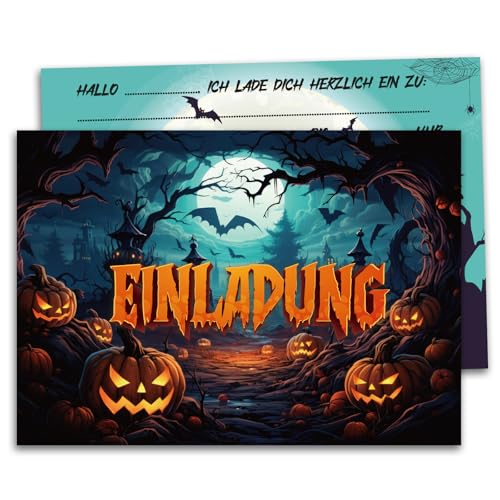 JOYEASE 15x Halloween Einladungskarten - Einladung für schaurig Halloween Kinder Party - gruselige Einladungskarte zum Halloween Geburtstag von JOYEASE