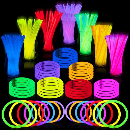 JOYIN 144 Pcs Knicklichter Party Set für Kinder, 8"/20cm Leuchtstäbe, Kinder Knicklichter Leuchtstäbe, Glühen in der Dunkelheit Neon, Ostern, Hochzeit, Halloween Weihnachten Deco, Party Supplies Pack von JOYIN