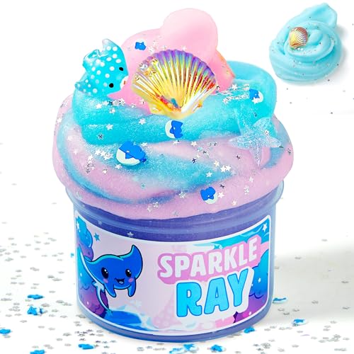 JOYIN Zuckerwatte Manta Schleim, Butter Schleim Partygeschenke, Nicht Klebrig, Fluffy Schleim für Mädchen und Jungen, Kindergeburtstag Mitgebsel Set von JOYIN