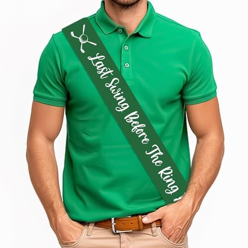 JOYMEMO Golf Bachelor Party Schärpe, letzter Schwung vor dem Ring Golf Bachelorette Braut Dusche Schärpe, Golf Hochzeit Verlobung Sport Thema Party Braut zu Sein Dekorationen Zubehör von JOYMEMO