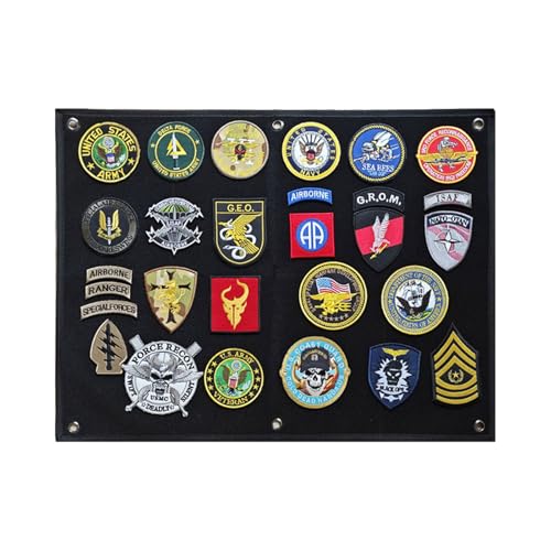 JOYOLA Kletttafel Patches Klett, 60 x 45cm Patches Klett, Taktisches Patch-Display-Board, Wand Klettfläche Klettmatte, Klett Patch Board mit Ösen, Faltbares Militär-Patch-Halter-Panel von JOYOLA