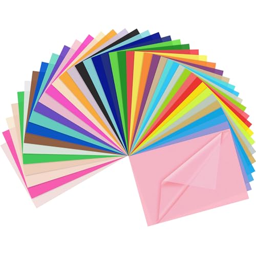480 Blatt Transparentpapier Bunt, 40 Farben Seidenpapier Verpackungsmaterial, Seidenpapier 20x29 cm, Tissue Paper für Geburtstagsfeiern, Feiertage, Hochzeiten, Basteln, Dekoration von JOYSAL