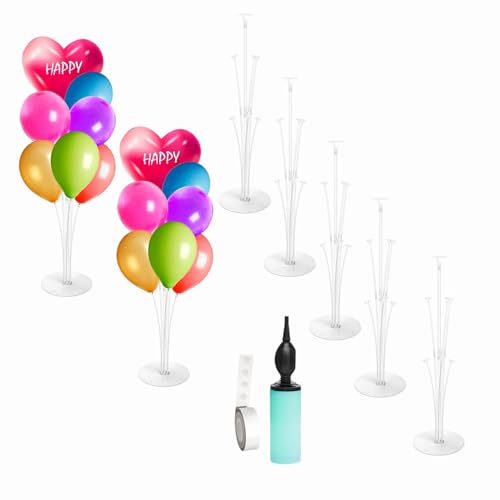 7 Stück Ballon Stick Halter, Ballonhalter, Luftballons Halter Zubehör, Tischballonständer, Ballon Halterung, Ballonzubehör für Party Dekoration Geburtstag von JOYSAL