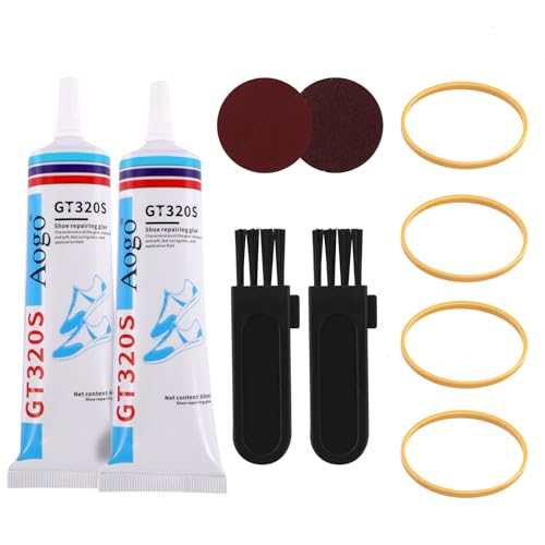 10 Stück Lederkleber Extra Stark Set, Schuhkleber Extra Stark Wasserfest, Transparent Schuhsohlenkleber 60ML, Langsam Trocknender Schuhsohlen Kleber für Die Reparatur Abgenutzter, Stiefel von JRJRN