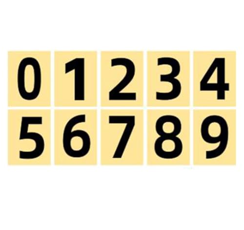 30 Sheet Reflect Number Stickers, Black Number Sticker With 1 Pieces Yellow Scraper, Self-Adhesive Stickers, Waterproof Numbers Sticker For Door, Exterior von JRSHIRLEYLTD