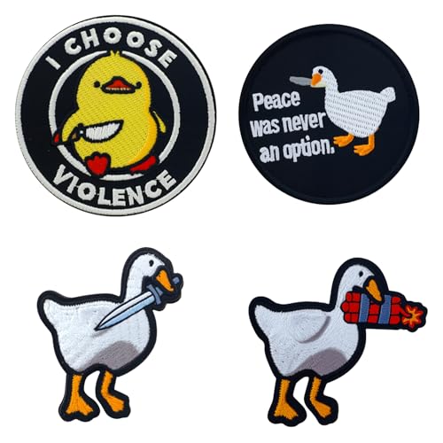 4 Stück Patches Patch,Lustig Patches süße, Lustige Enten Taktischer,Ente Klett MilitäR Gänse Enten Süßer Entenbissmesser-Aufnäher für Rucksäcke, Jacken, Jeans 4 Stück Patches Patch,Lustig Patches süße, Lustige Enten Taktischer,Ente Klett MilitäR Gänse Enten Süßer Entenbissmesser-Aufnäher für Rucksäcke, Jacken, Jeans von JRSHIRLEYLTD